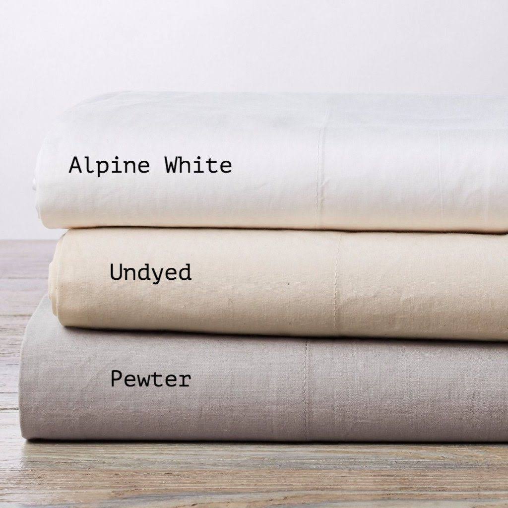 300 Thread Count Organic Percale Fitted Sheet Queen I9680