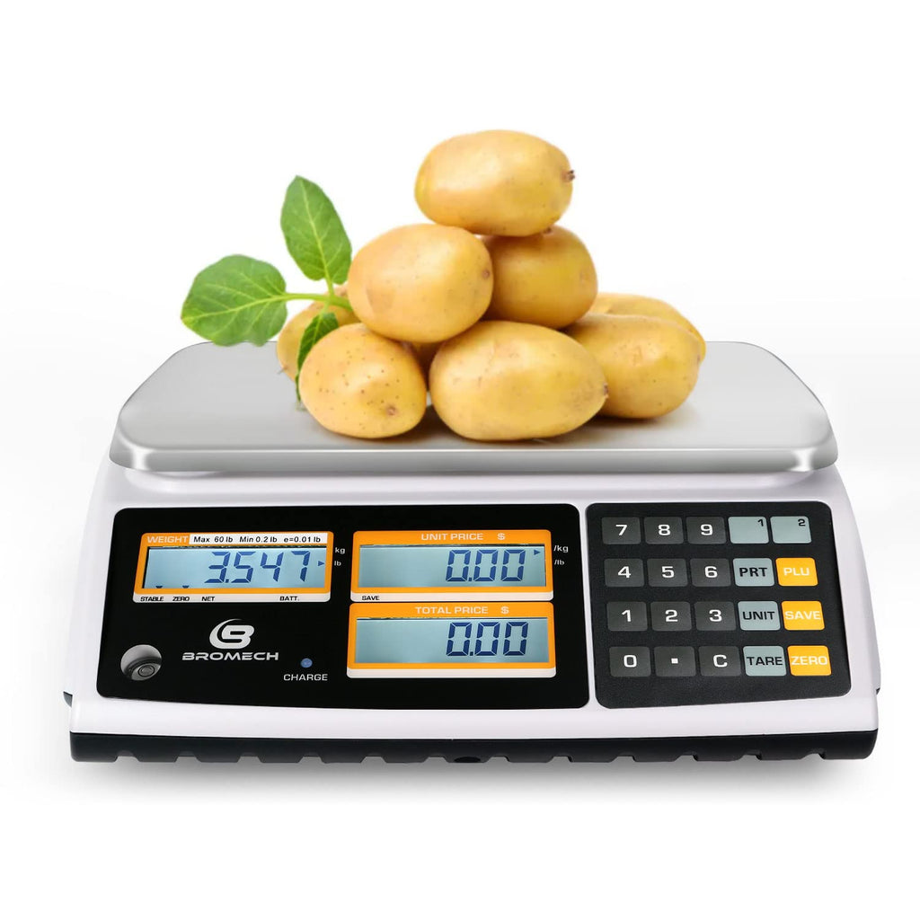 NTEP Digital Price Computing Scale, 60lb Rechargeable Commercial Food Scale B5352