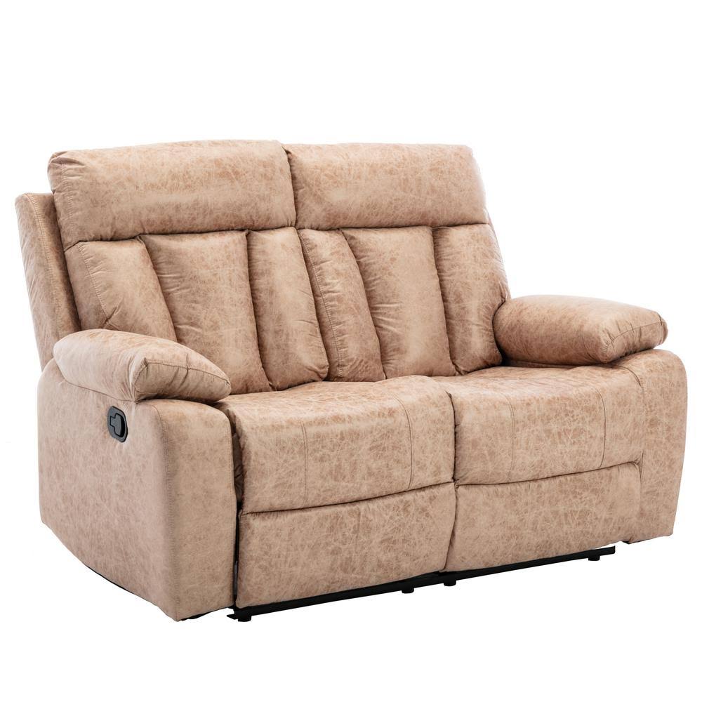 Gray Microfiber Reclining 2 Seat Loveseat K607219