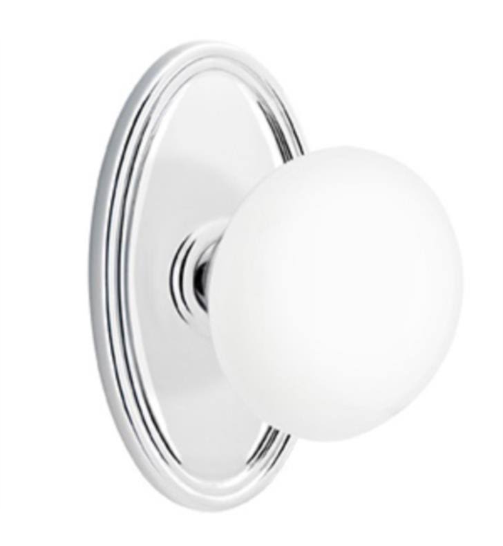 Satin Nickel Privacy Set with Oval Rosette and Knob M72826