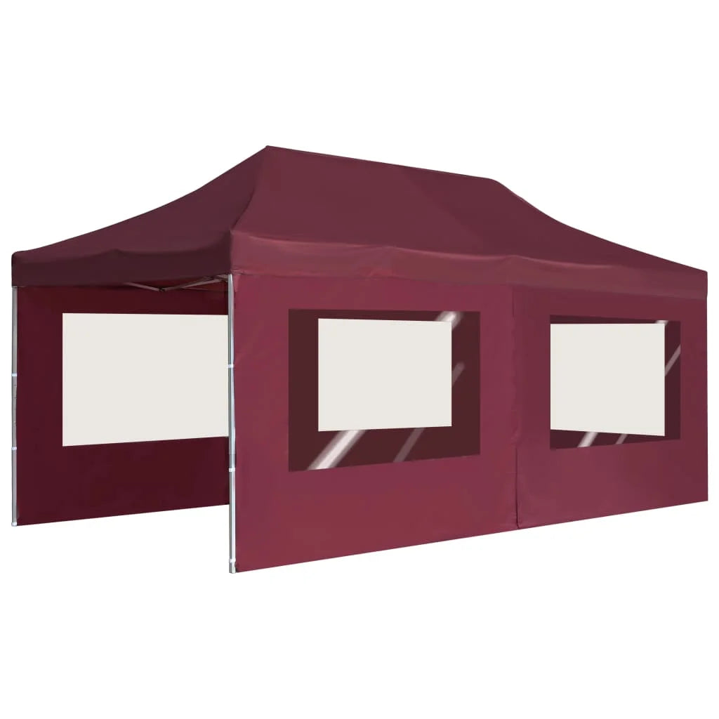 Wine Red Aluminum Folding Party Tent with Walls Y693