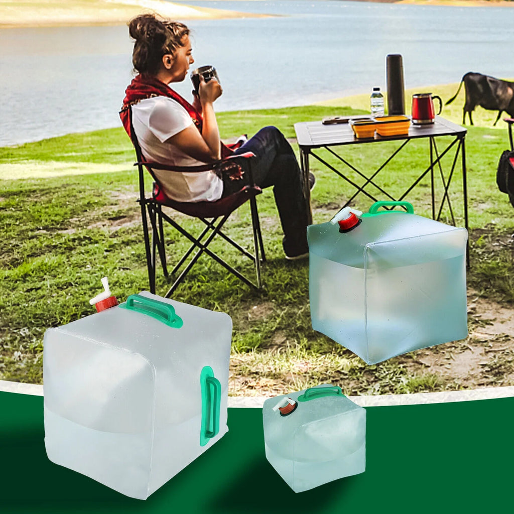 Portable Collapsible Water Container Jug with Spigot 2.6-5.2 Gallon C209221