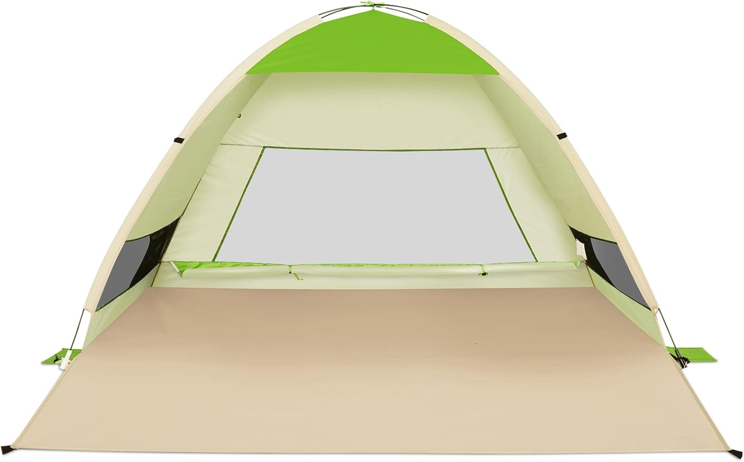 Large Pop Up Beach Tent 4 Person Anti-UV Sun Shelter Pack of 2 O76541