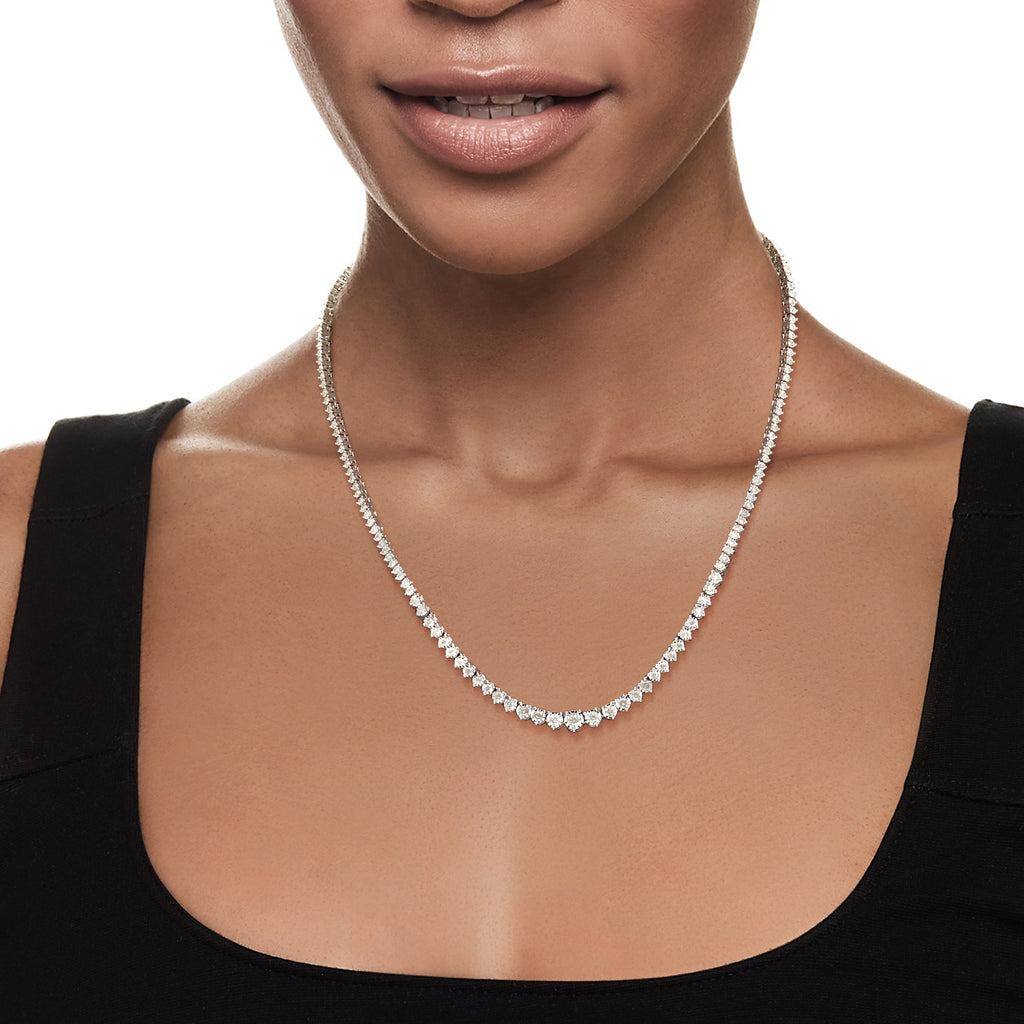 3.00 ct. t.w. Diamond Tennis Necklace in Sterling Silver N887