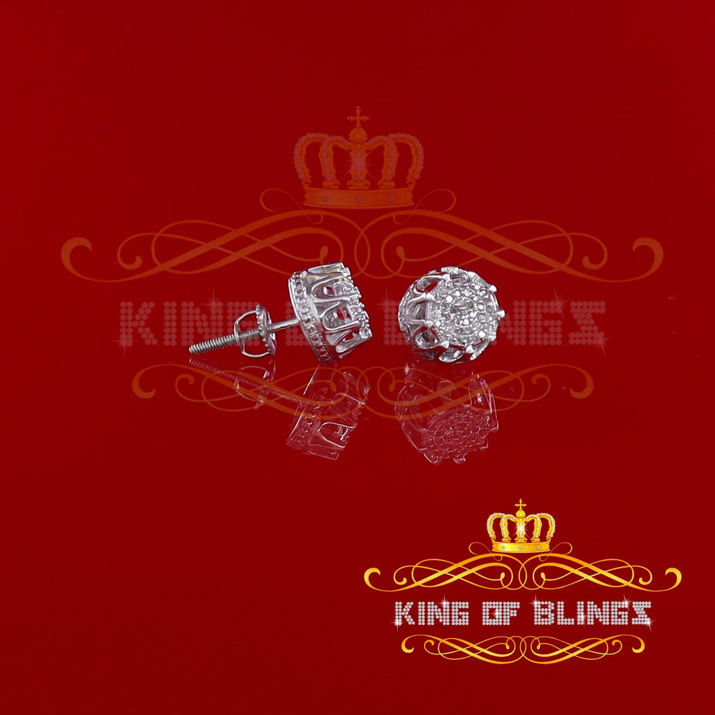 925 Sterling Silver Diamond Stud Earrings A2498