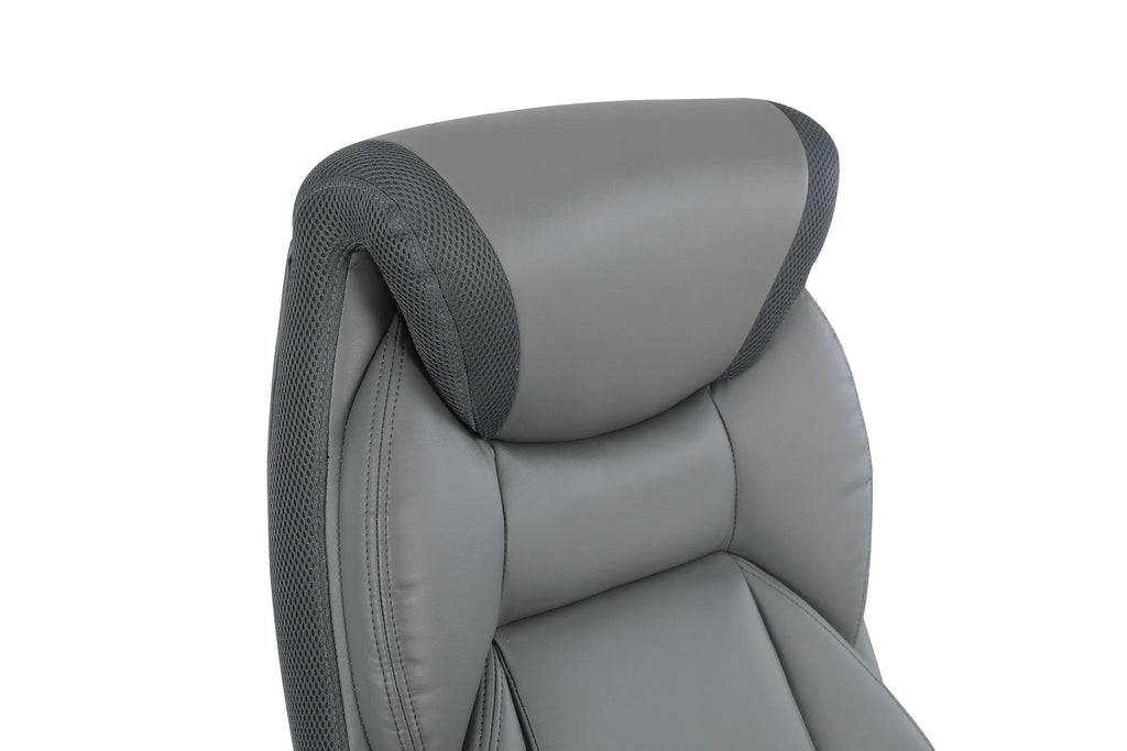 Charcoal Bonded Leather Chair with Nylon Base T539