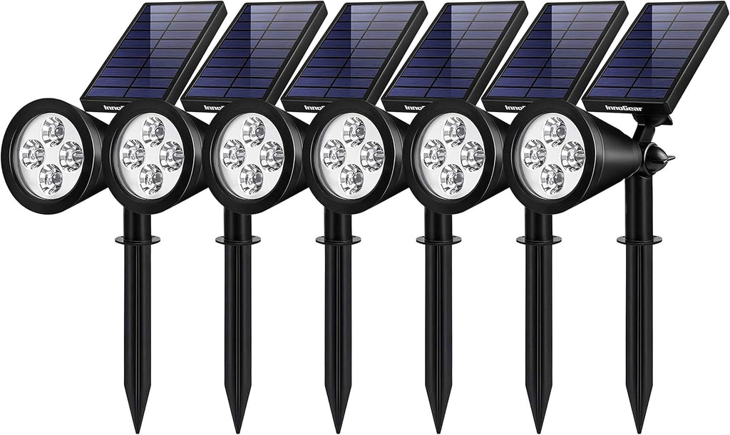 Pack of 6 Warm Waterproof Solar Powered Landscape Spotlights B2070