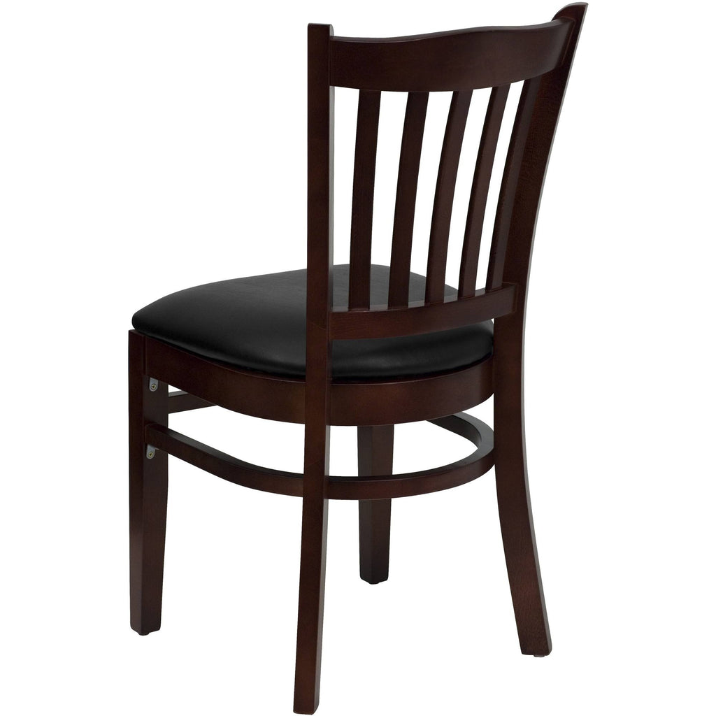 Brown and Black Vertical Slat Back Dining Chair R5527