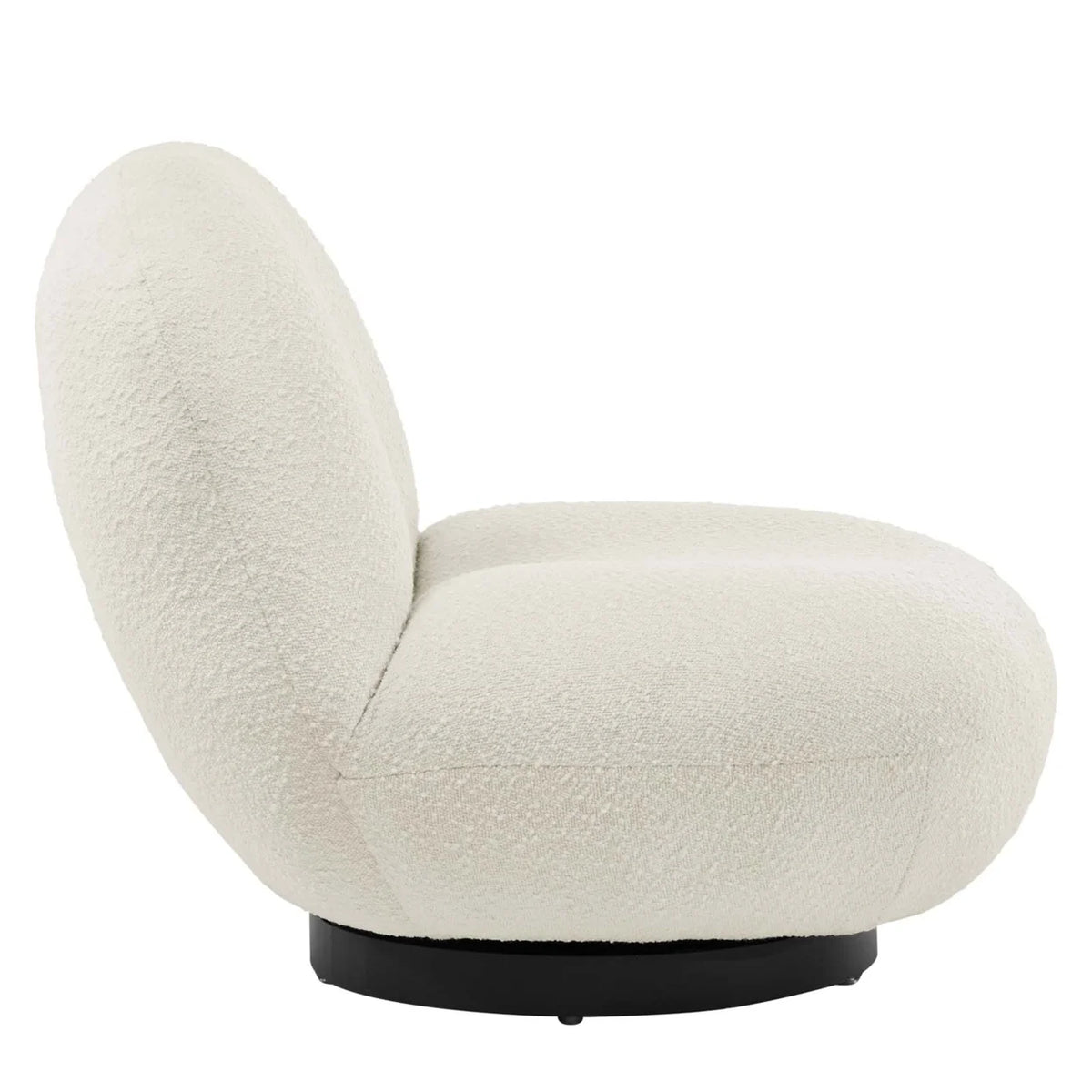 Black Ivory Upholstered Swivel Chair Z402
