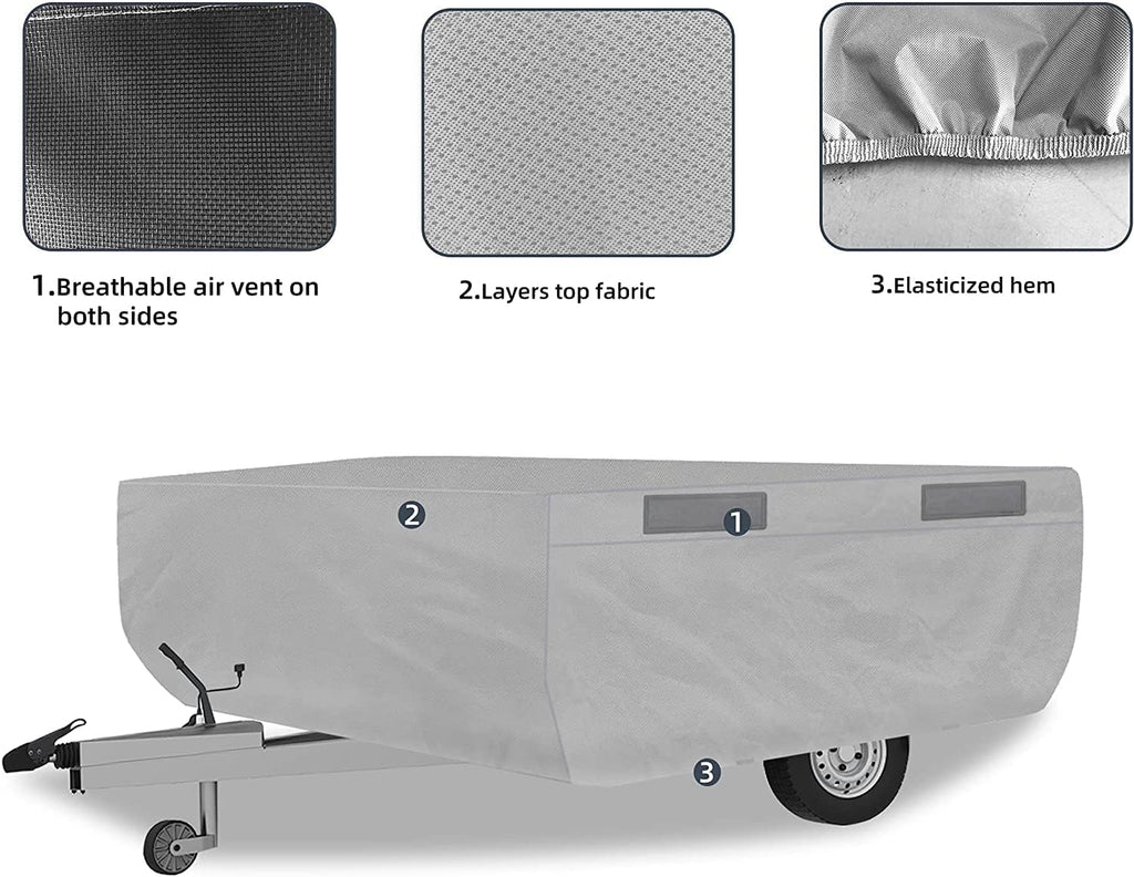 6 Layers Pop Up Folding Camper Cover J559179