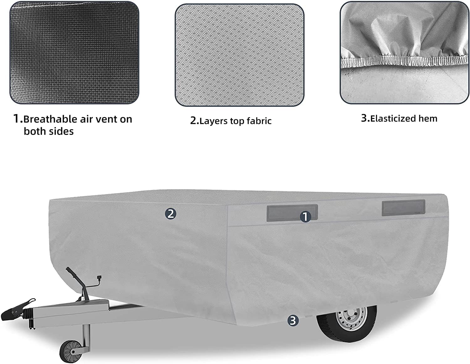 6 Layers Pop Up Folding Camper Cover J559179