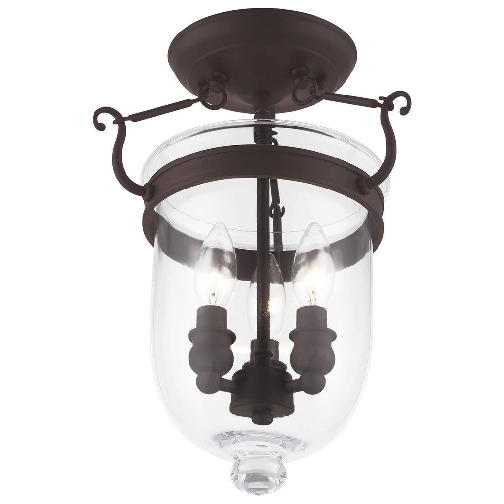 Polished Nickel 3 Light Ceiling Mount T291