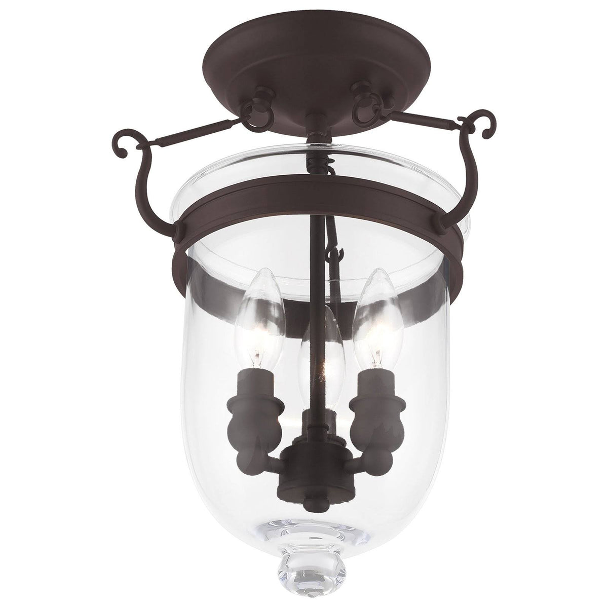 Polished Nickel 3 Light Ceiling Mount T291