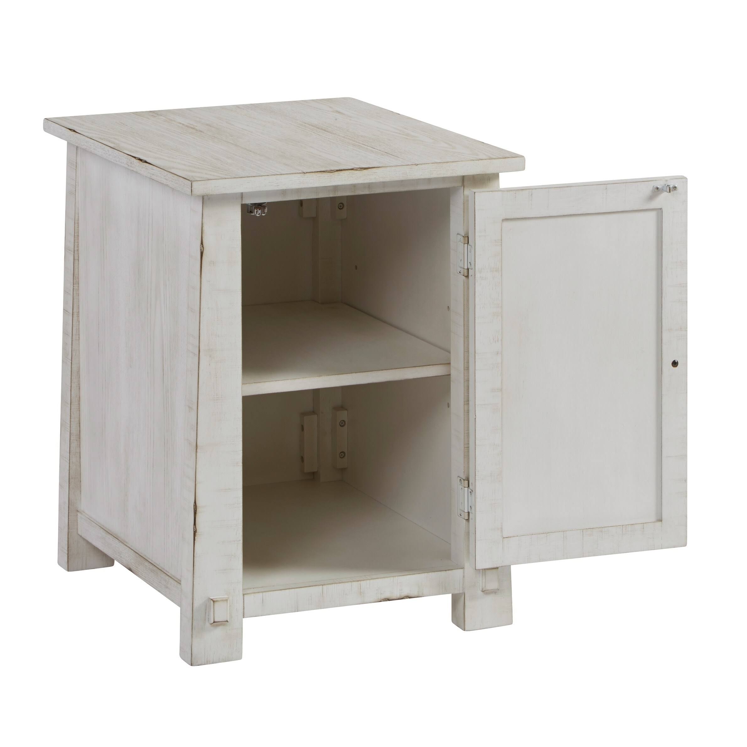 Milk White Chairside Cabinet D301