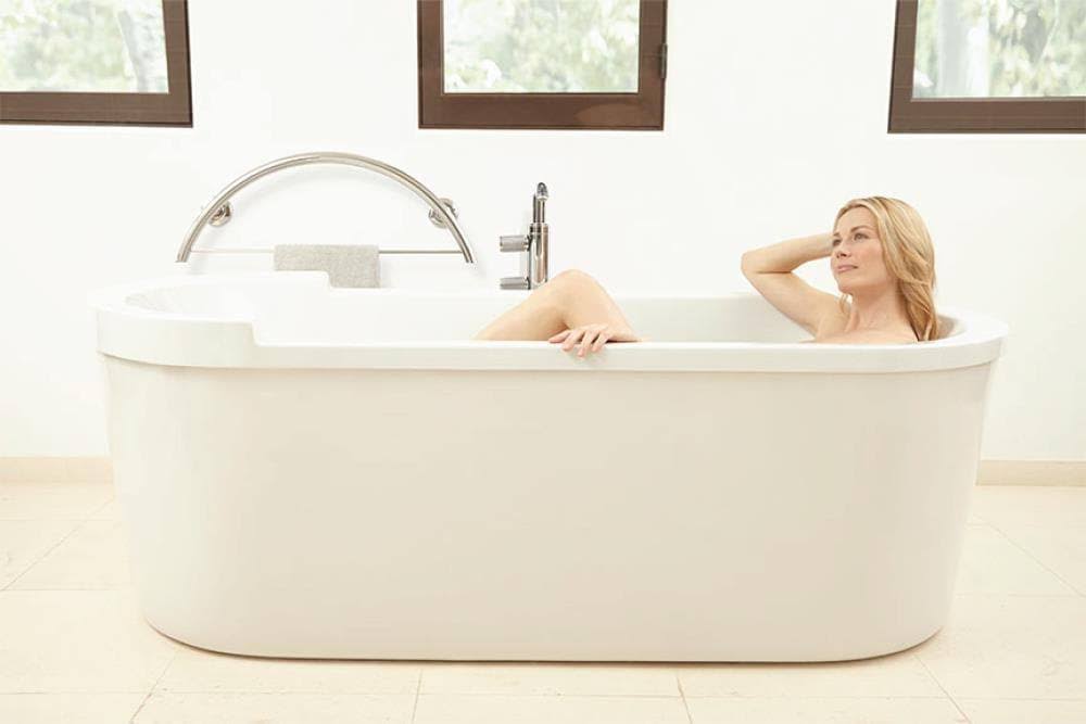 Polished Stainless Half Moon Grab Bar P75535