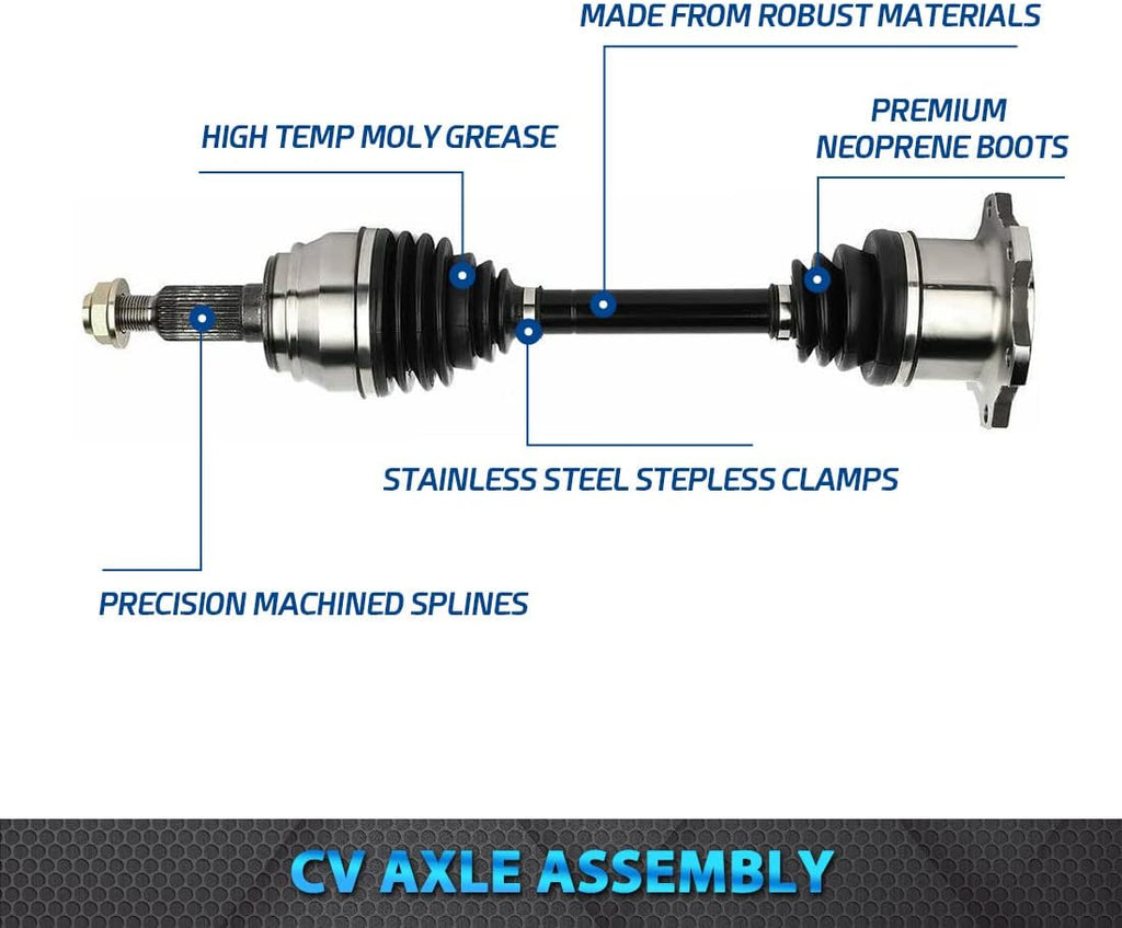 Complete Front CV Axle Half Shaft for 6 LUG MODELS Only D5869
