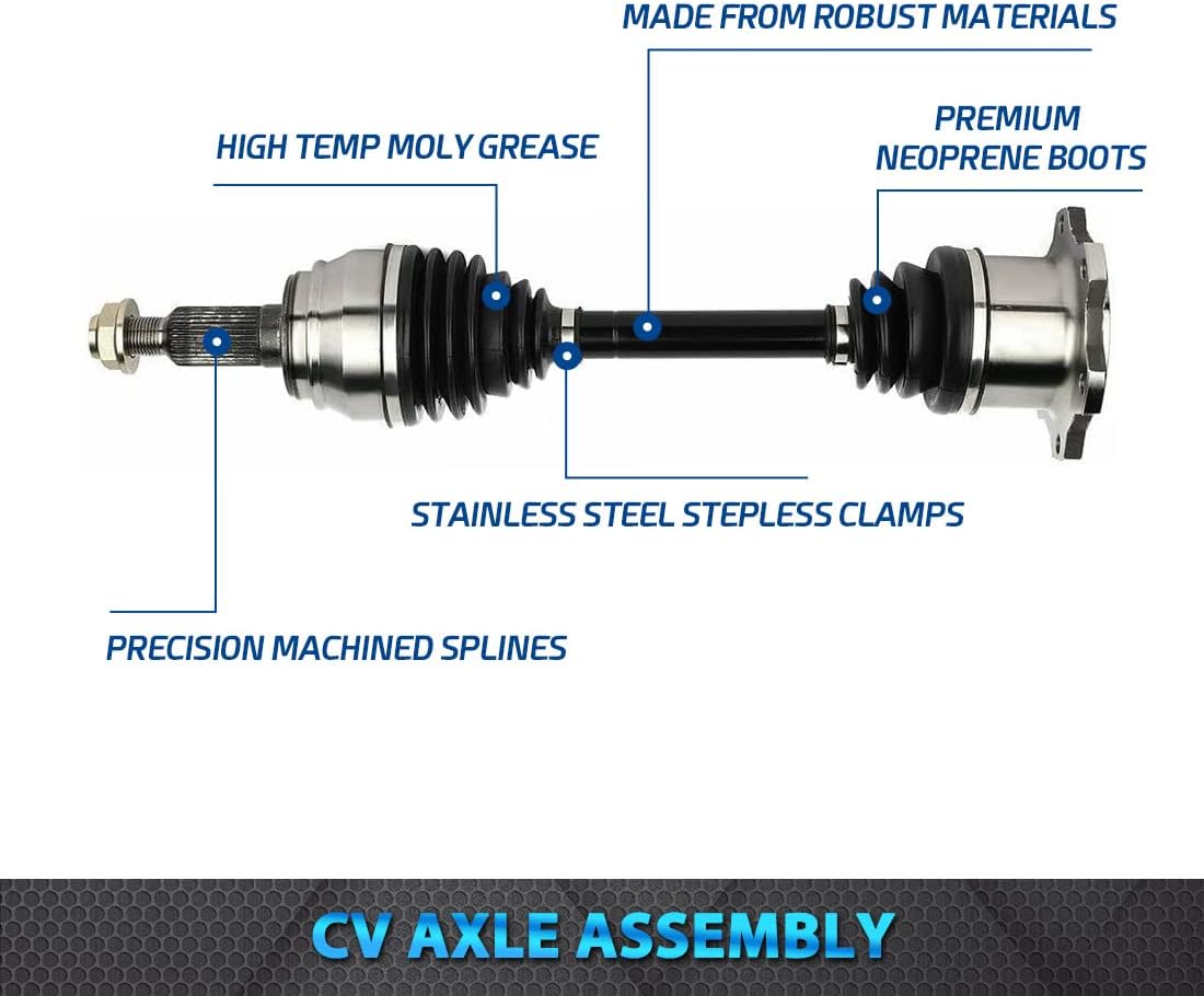 Complete Front CV Axle Half Shaft for 6 LUG MODELS Only D5869