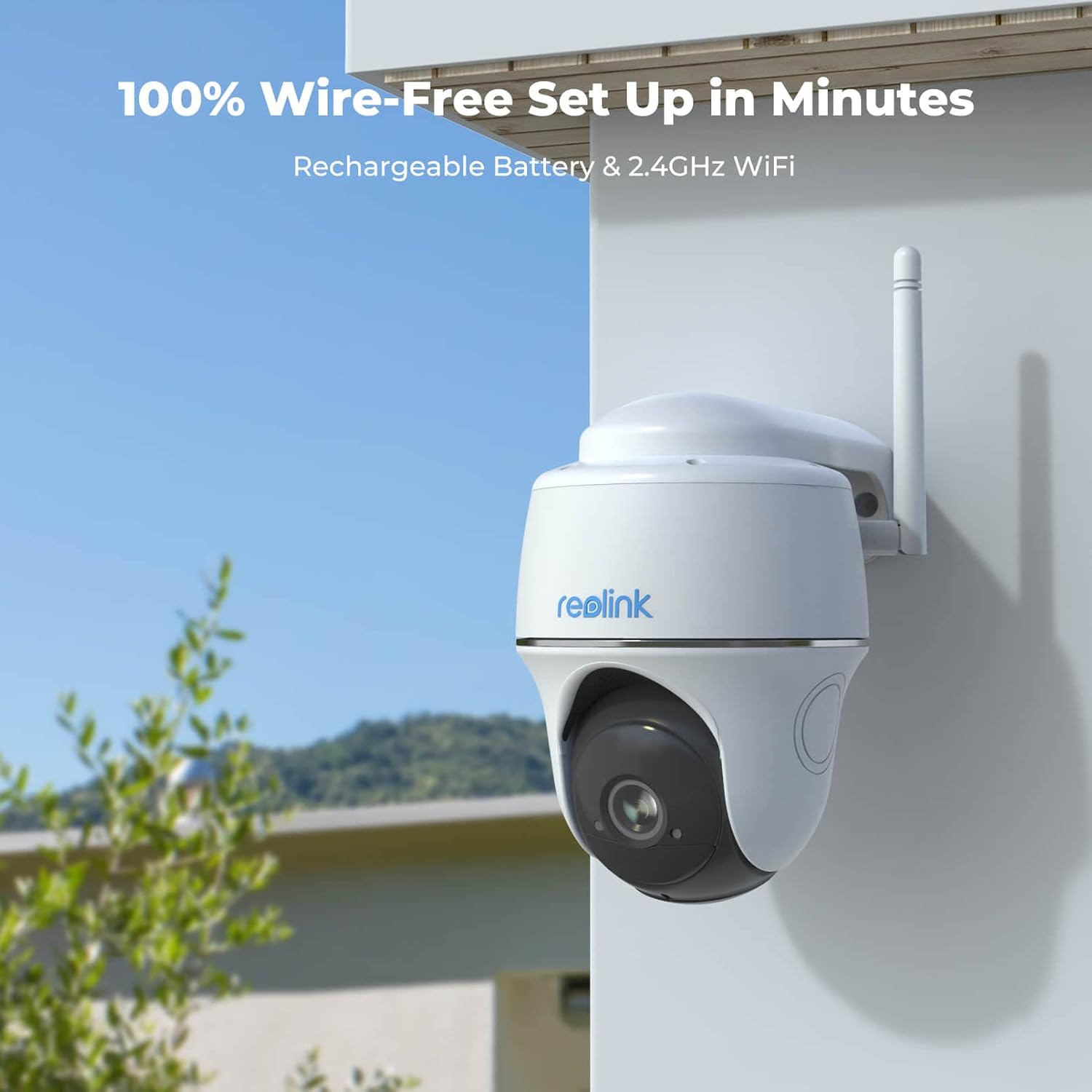 2K Wireless Solar Battery Camera with PIR Motion Sensor E64229