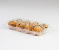 Clear Ops Plastic Hinged Locking Lid Food Container, 13.5 x 6.75 x 2.6 inch, 250/Case O5206