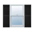 Black Vinyl Open Louver Shutters W34818