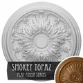 20x22OD x 1 1/2x22P Ceiling Medallion, Hand-Painted Smokey Topaz I9437