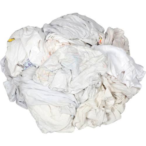 Recycled White Cut Rags, 25 lb. Box Q4420