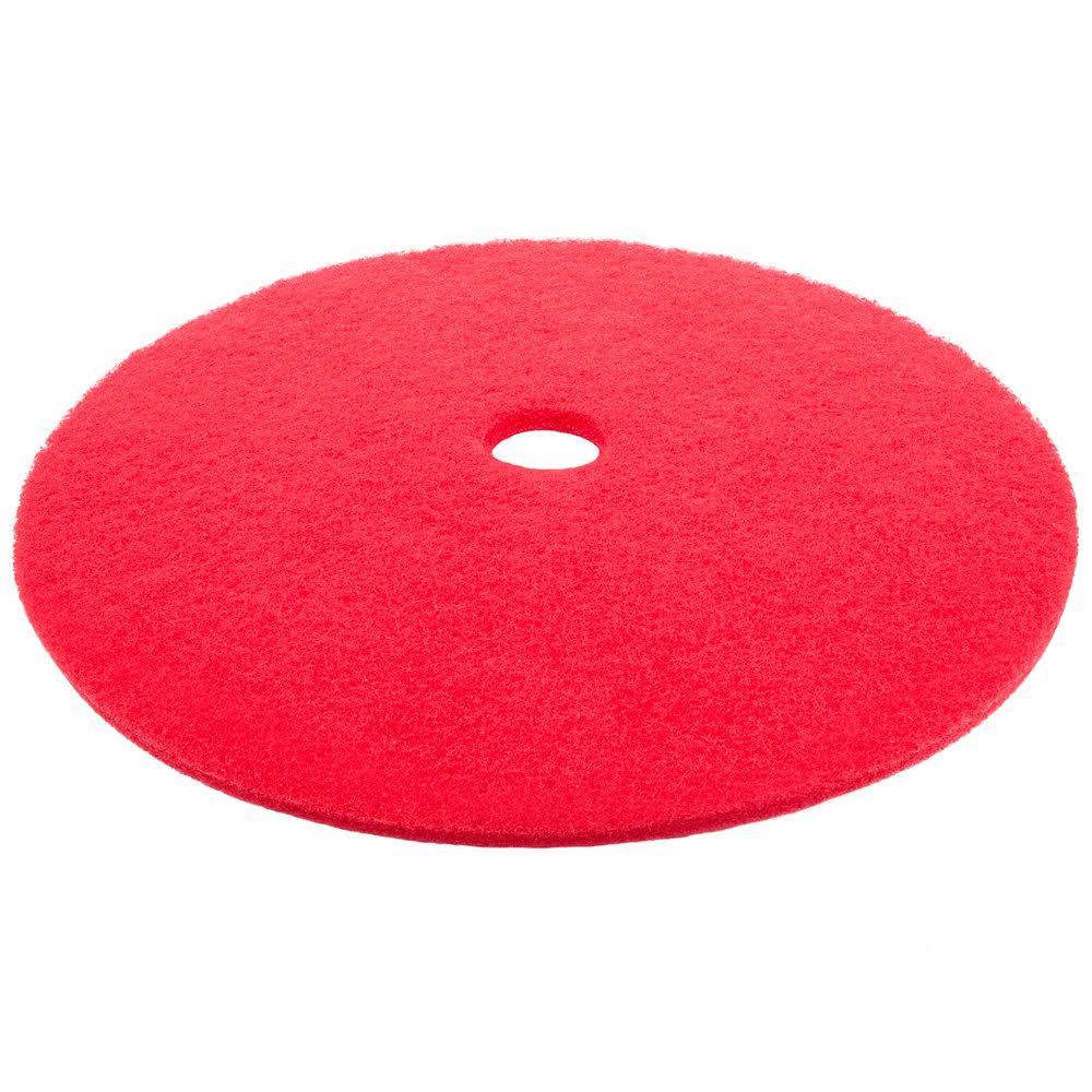 Red Buffing Floor Pad - 5/Case U363696