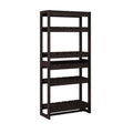 Dark Espresso Solid Wood 5-Shelf Bookcase A52160