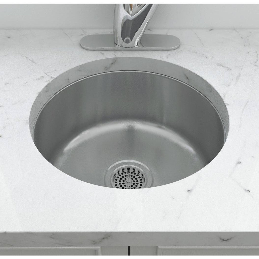 17-1/8x22 Circular Undermount Stainless Steel Bar Prep Sink Y970