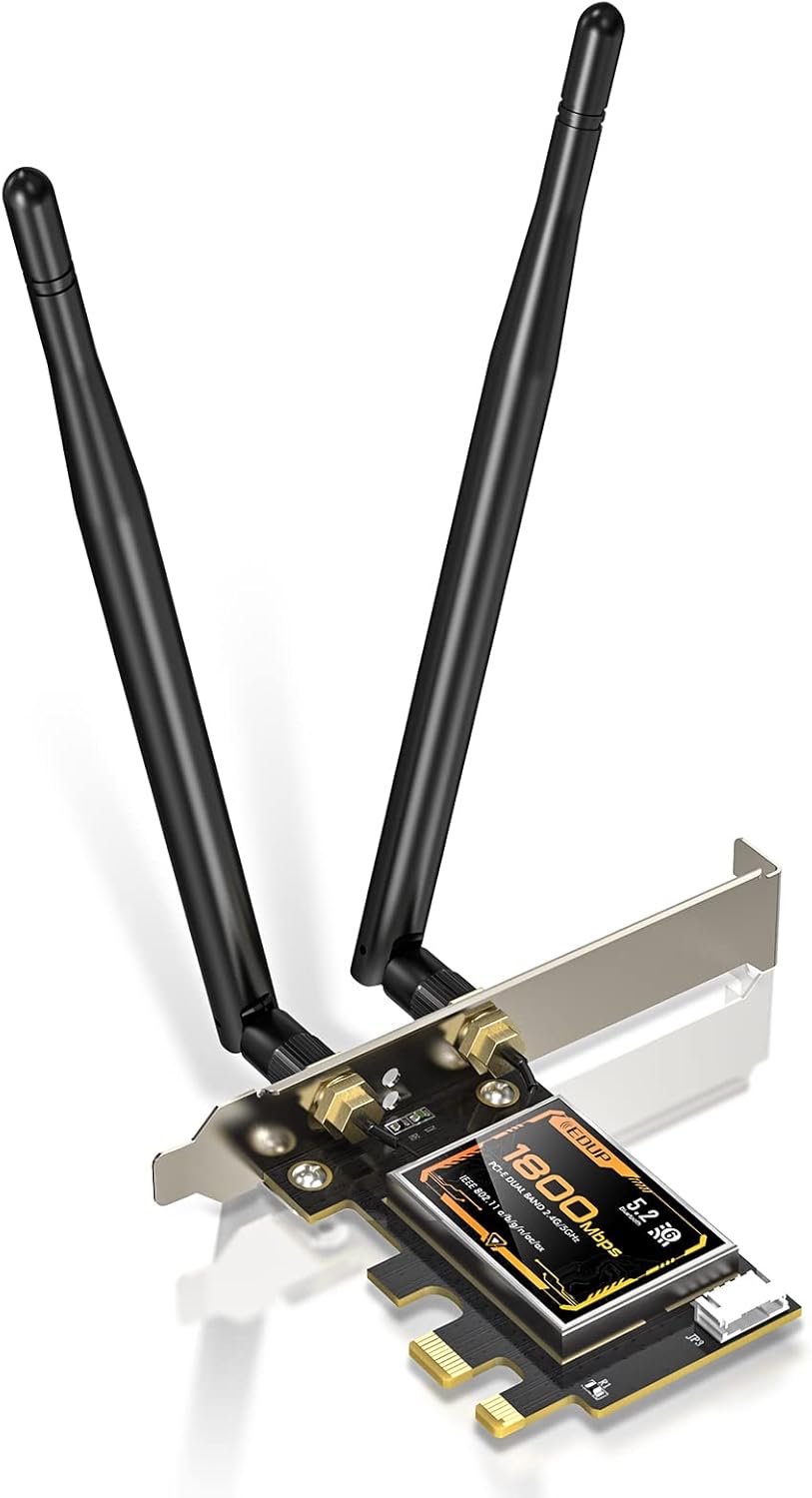 AX1800 PCIE WiFi 6 Bluetooth 5.2 Adapter for Desktop PC, Pack of 2 P69224