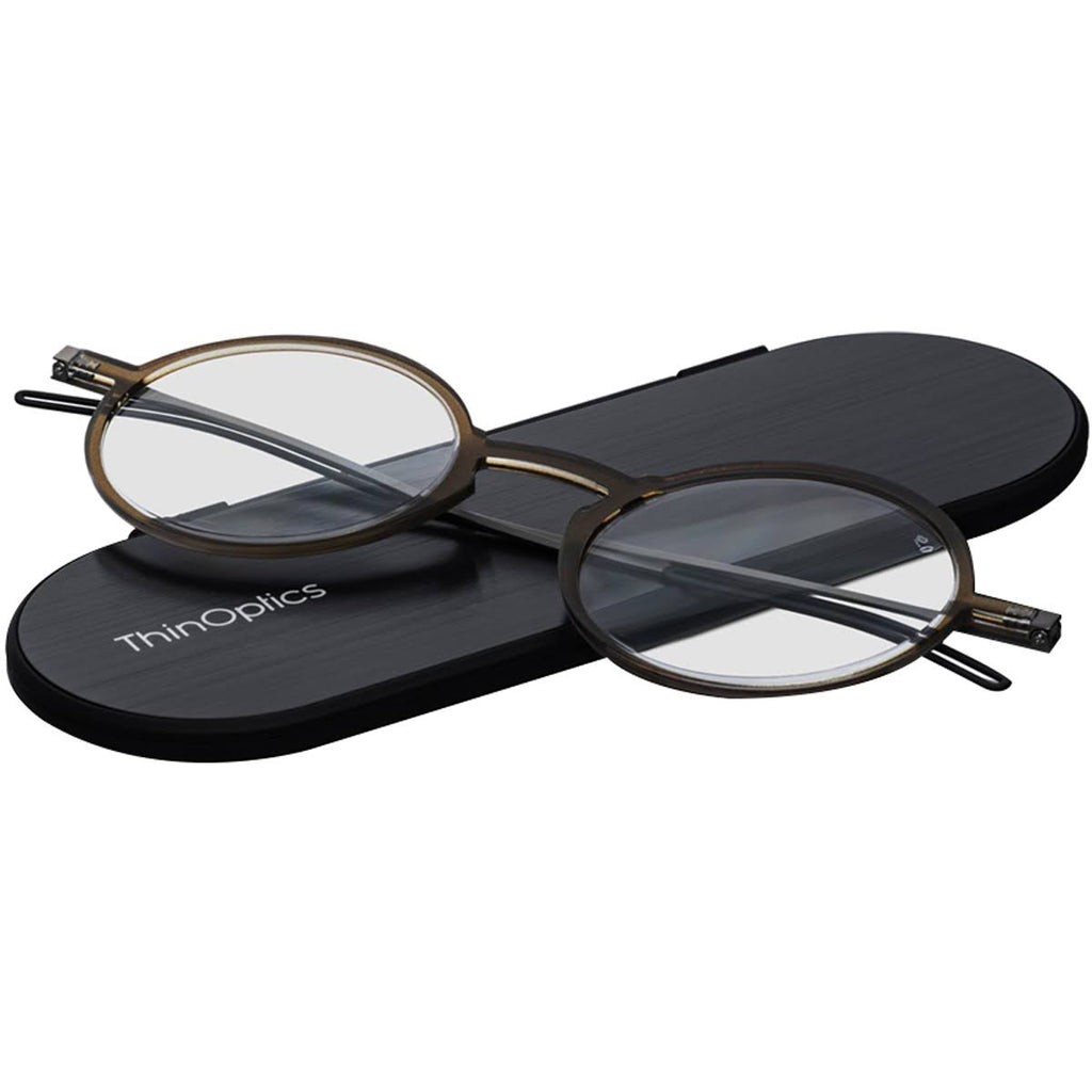 Manhattan Reading Glasses with Milano Case, +1.50, Brown D8572