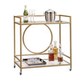 Satin Gold Finish Bar Cart P542