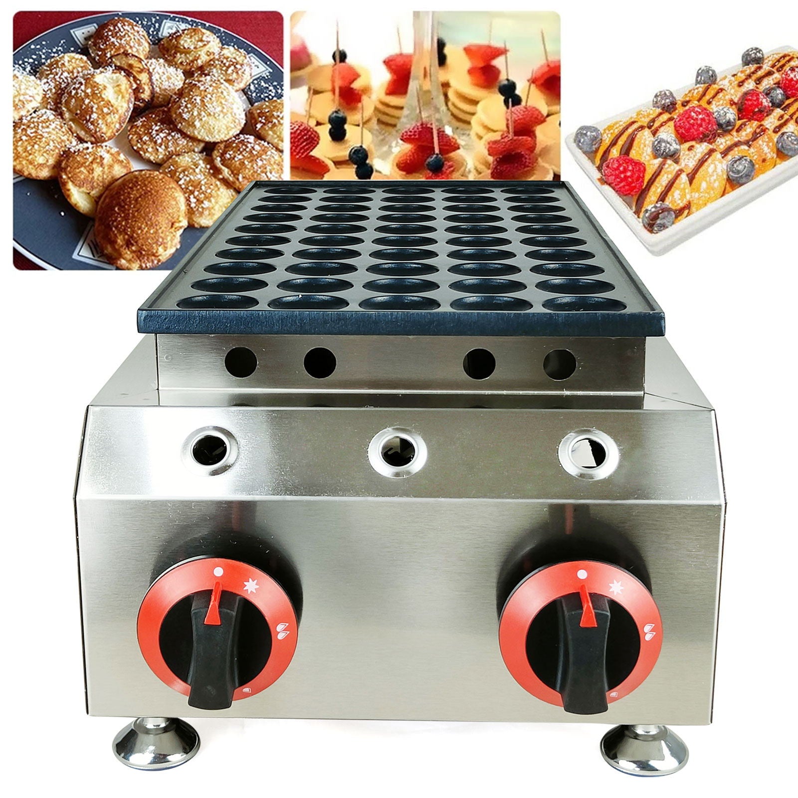 50 Holes Nonstick LPG Dutch Pancakes Baker W15732