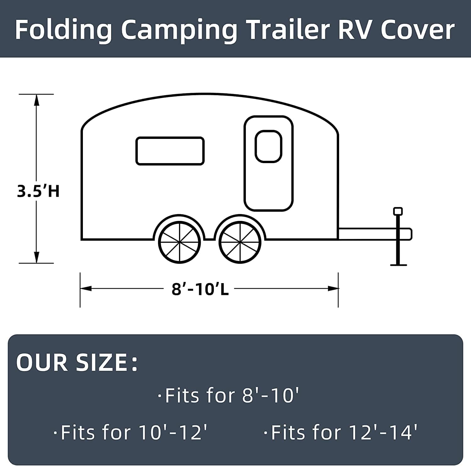 6 Layers Pop Up Folding Camper Cover J559179