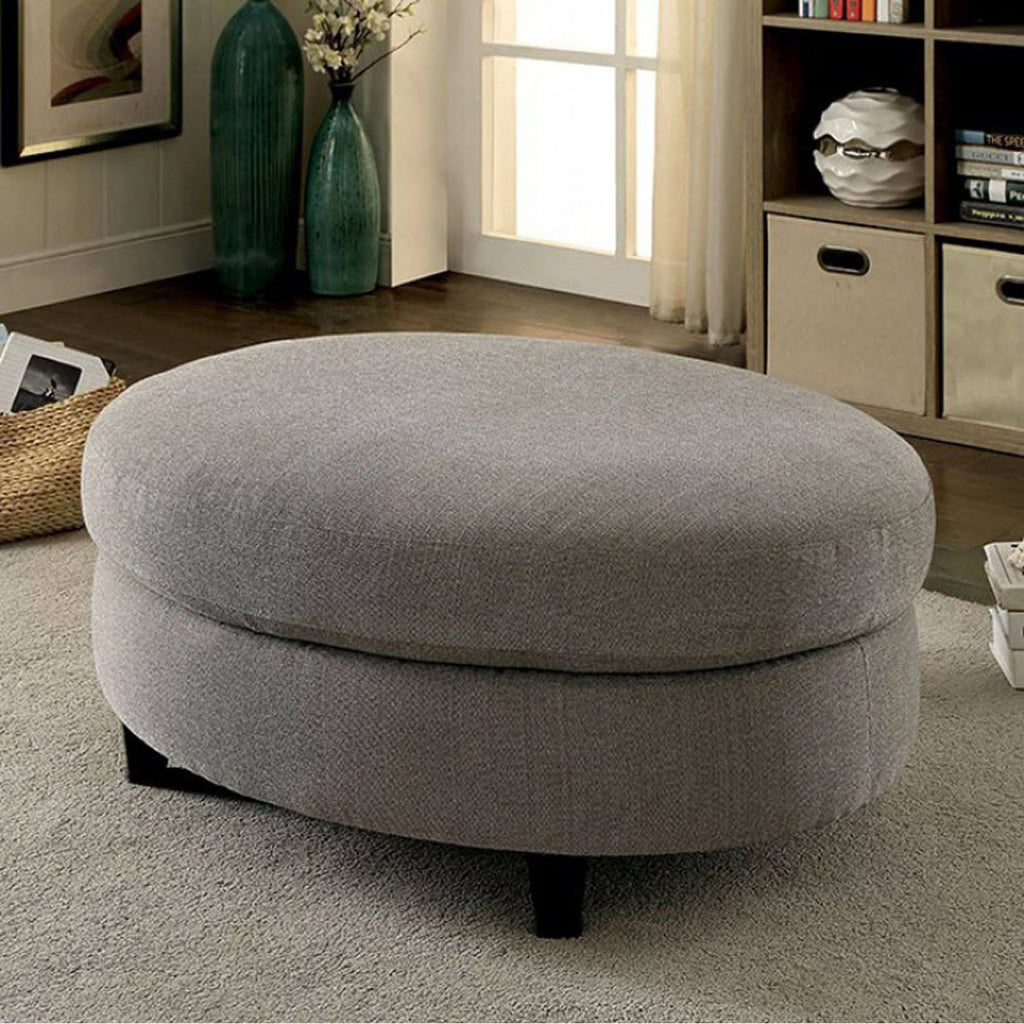 Warm Gray Contemporary Ottoman Y4295