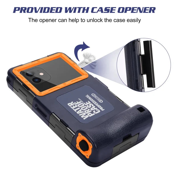 Waterproof Protective Case for Phones Up to 6.9 Inch with Lanyard Z8903