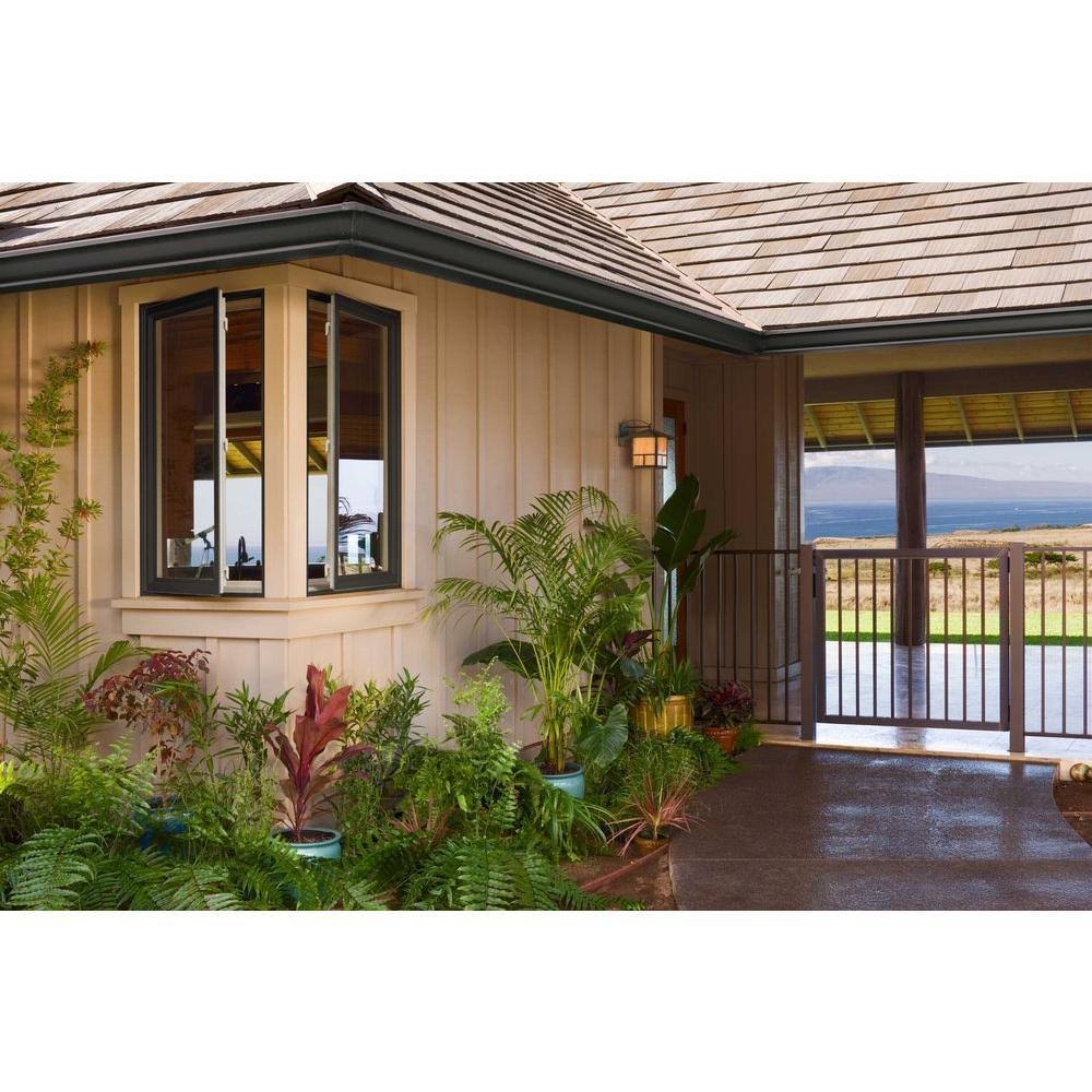 29.5 in. x 47.5 in. Desert Sand Vinyl Left-Handed Casement Window with Fiberglass Mesh Screen L2014