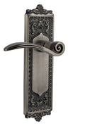 Antique Pewter Swan Passage Door Lever Set Z39850
