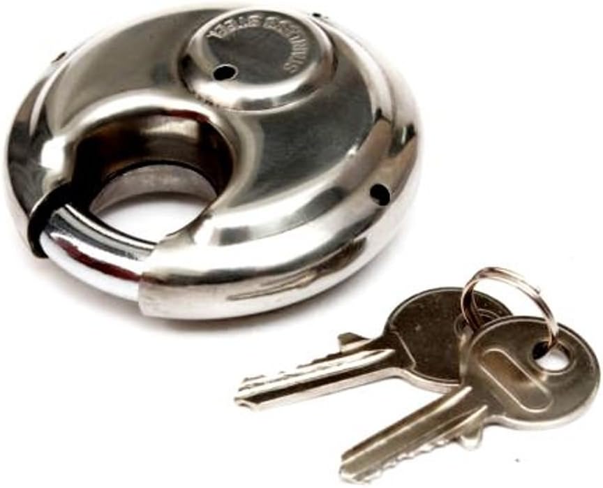 Set of 96 Round Disc Padlocks Keyed Alike 70mm Stainless Steel P319287
