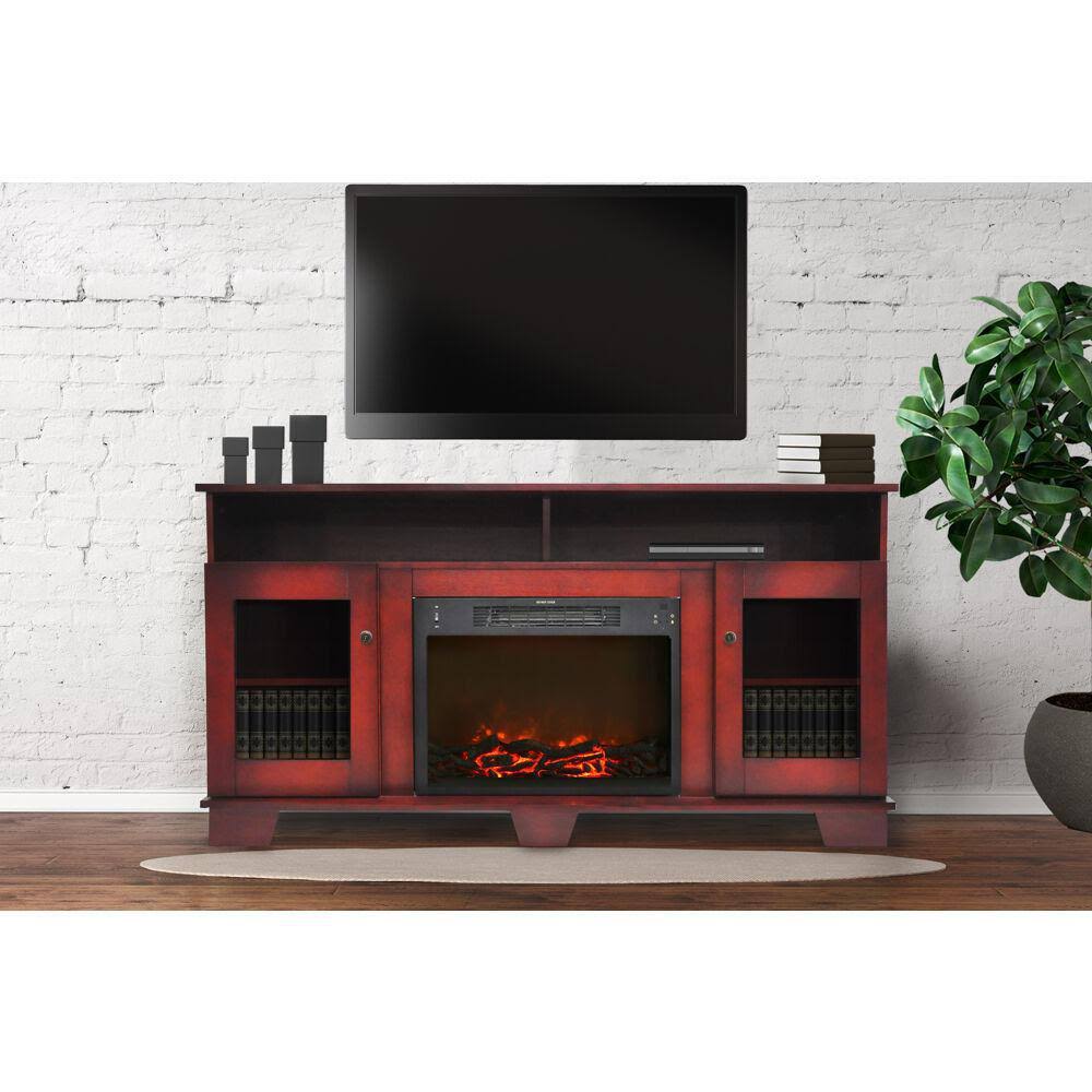 Cherry Fireplace Mantel with Electronic Insert K315