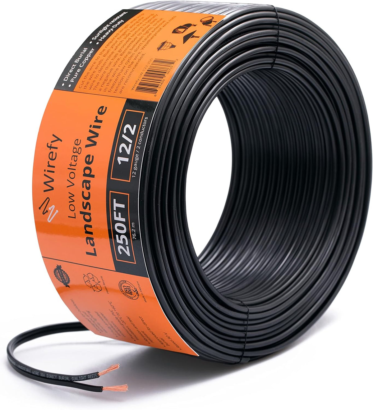 12/2 Low Voltage Landscape Lighting Wire 250 Feet H9091