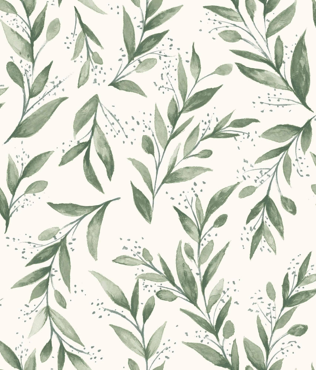 Olive Branch Botanical Pre-Pasted Wallpaper H4973
