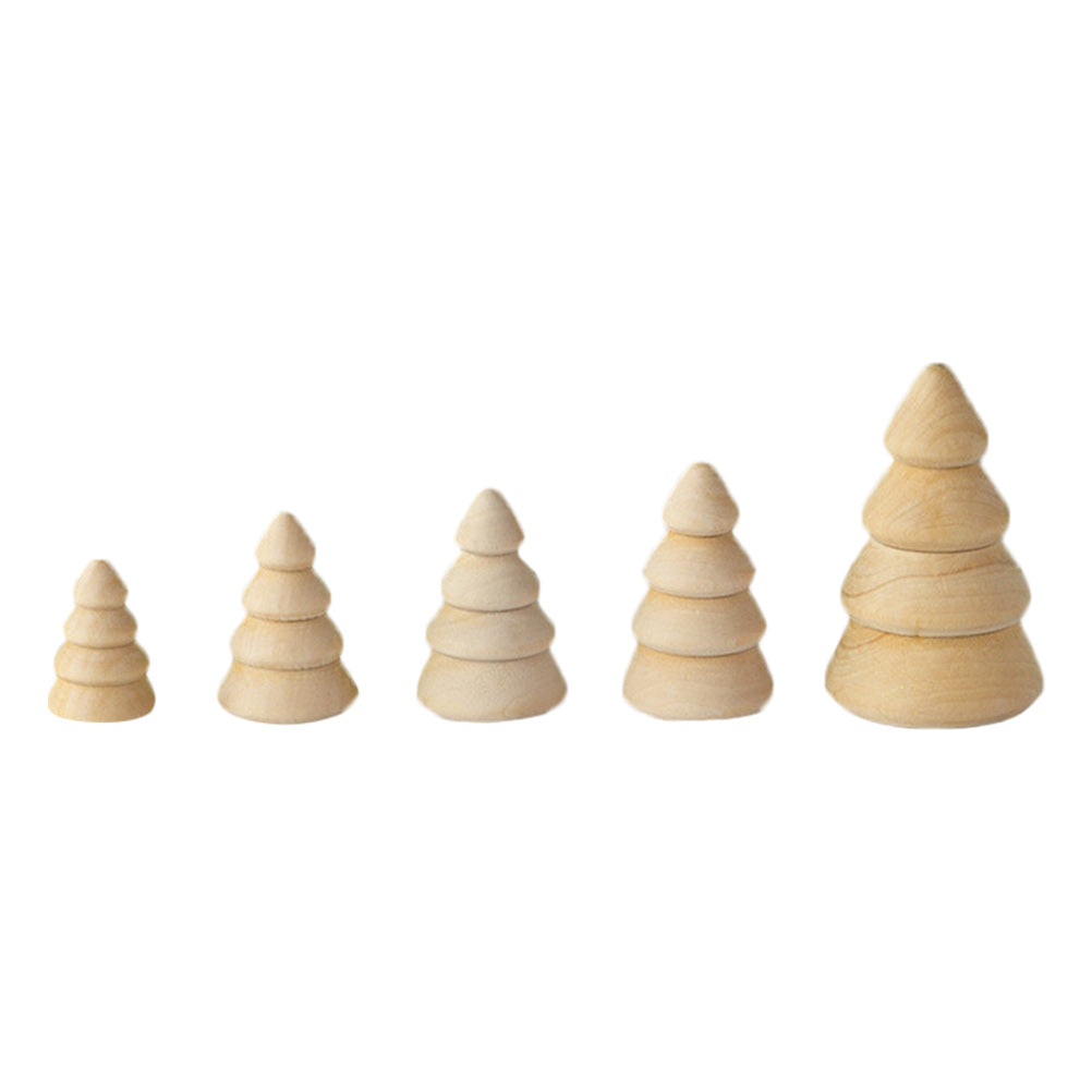 Unfinished Wooden Peg Dolls Christmas DIY Shapes Figures P46714