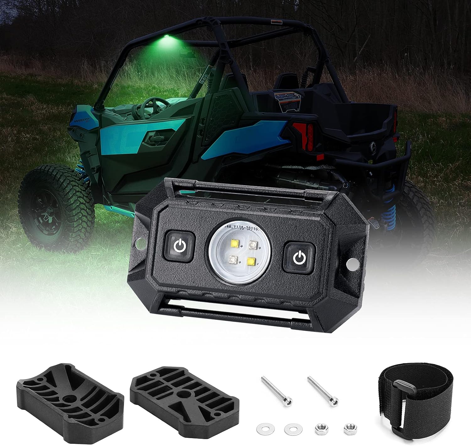 UTV Dome Light, Roll Bar Mount LED Light, 3 Light Modes Pack of 2 E401