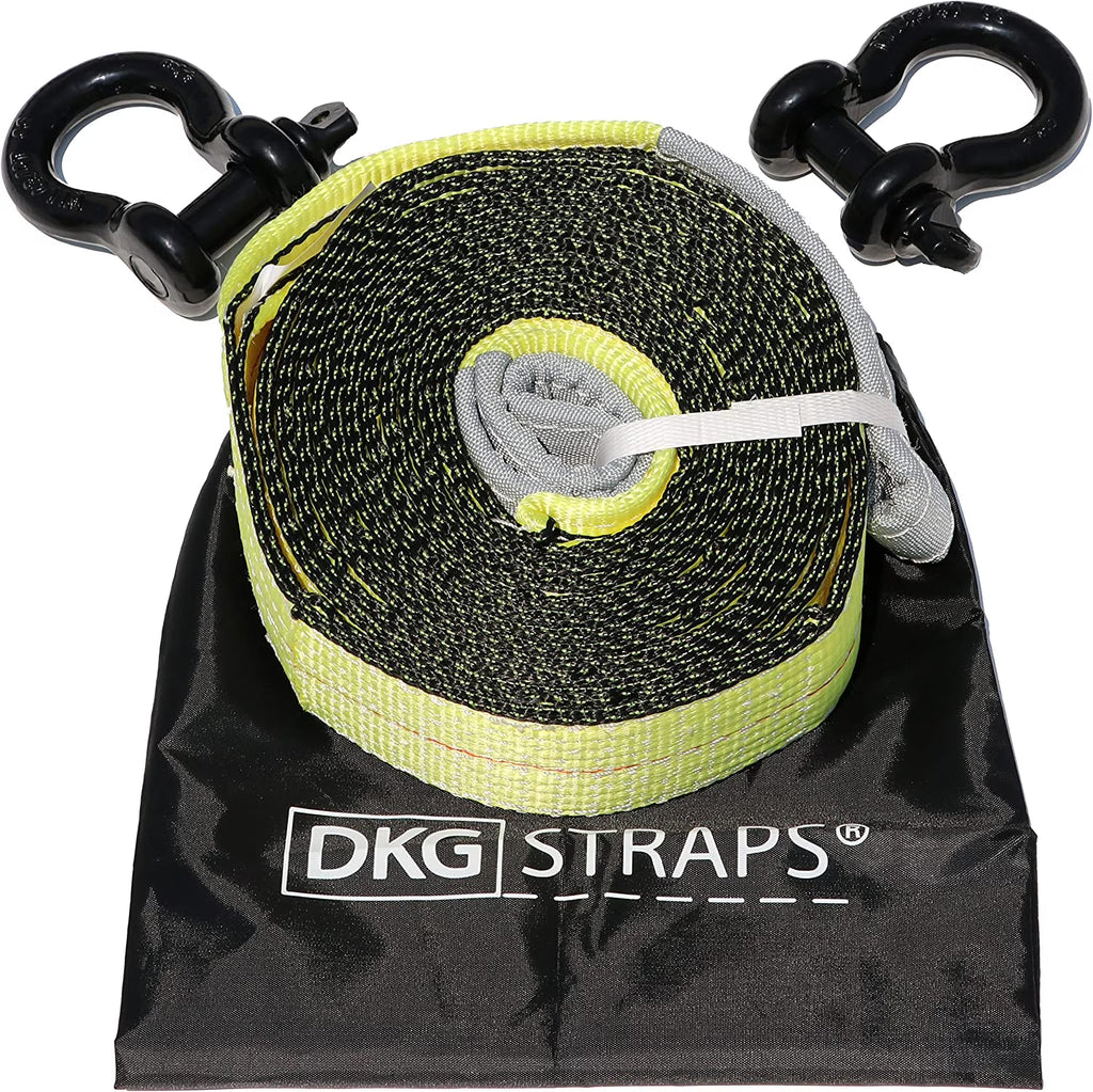3" x 20' Recovery Tow Strap with 2 D Shackles and Storage Bag Q358033
