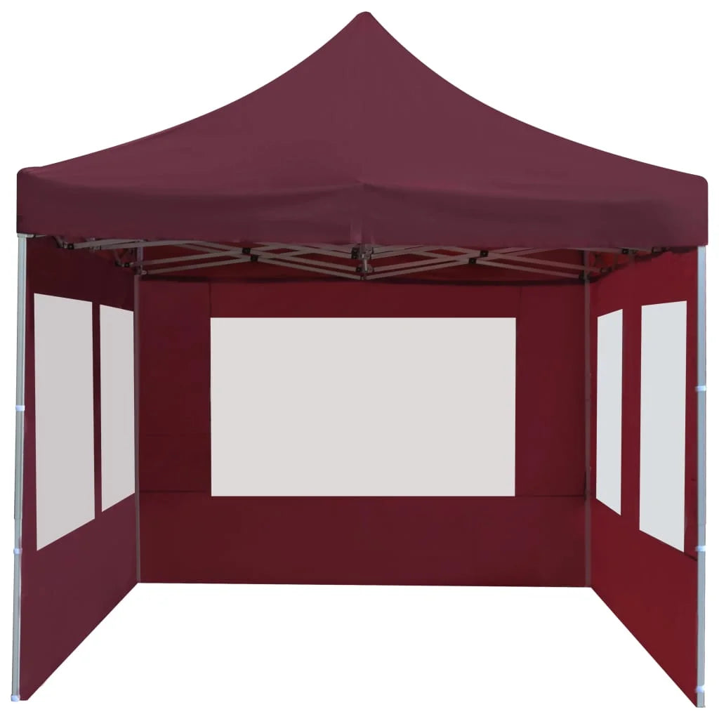 Wine Red Aluminum Folding Party Tent with Walls Y693