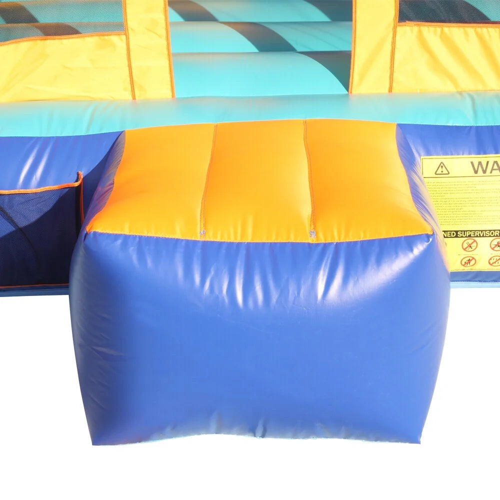 Inflatable Bounce House Slide Bouncer with Basketball Hoop, Climbing Wall M137