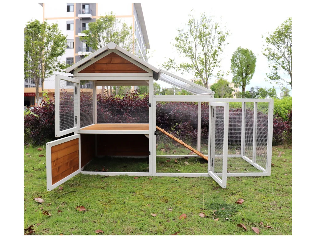 Large Wooden Chicken Coop with Nest Box M4800
