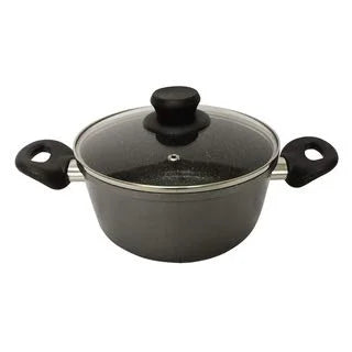 Tough Pan 5 Quart Casserole with Tempered Glass Lid Nonstick Aluminum Y3215