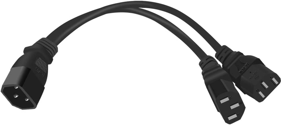 3Pack C14 to 2 x C13 Power Adapter Cable Cord 30cm E76298